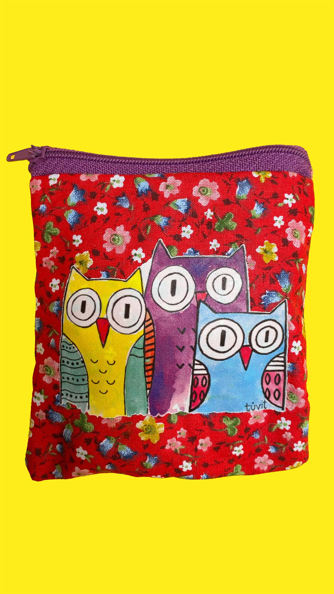 Çiçekli Bilgeler Bozuk Para Cüzdanı