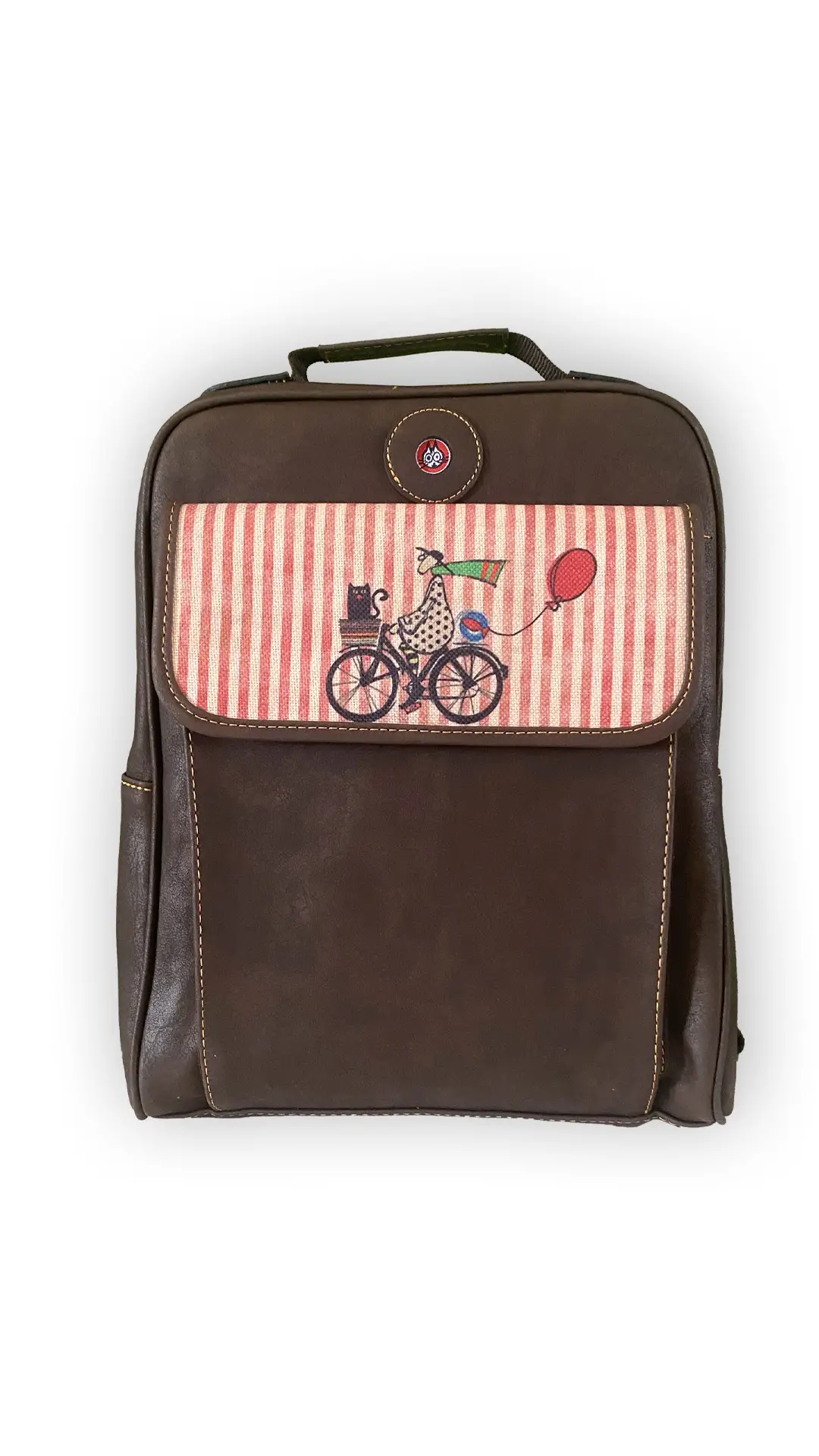 Bisiklet Desenli Unisex Sırt Çantası