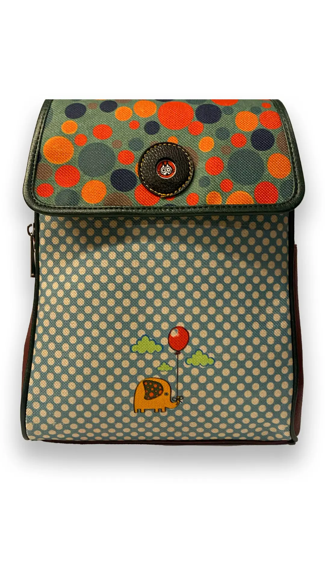 Fil Desenli Kapaklı Sırt Çantası (Bordo)