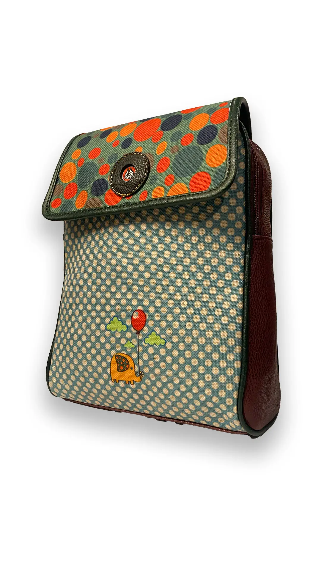 Fil Desenli Kapaklı Sırt Çantası (Bordo)