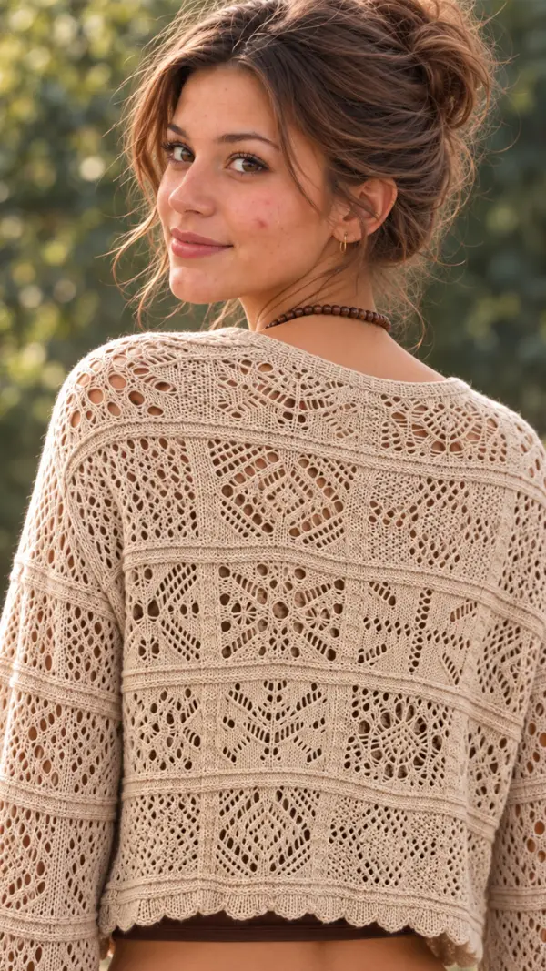 Ajurlu Bolero (Açık Bej) 